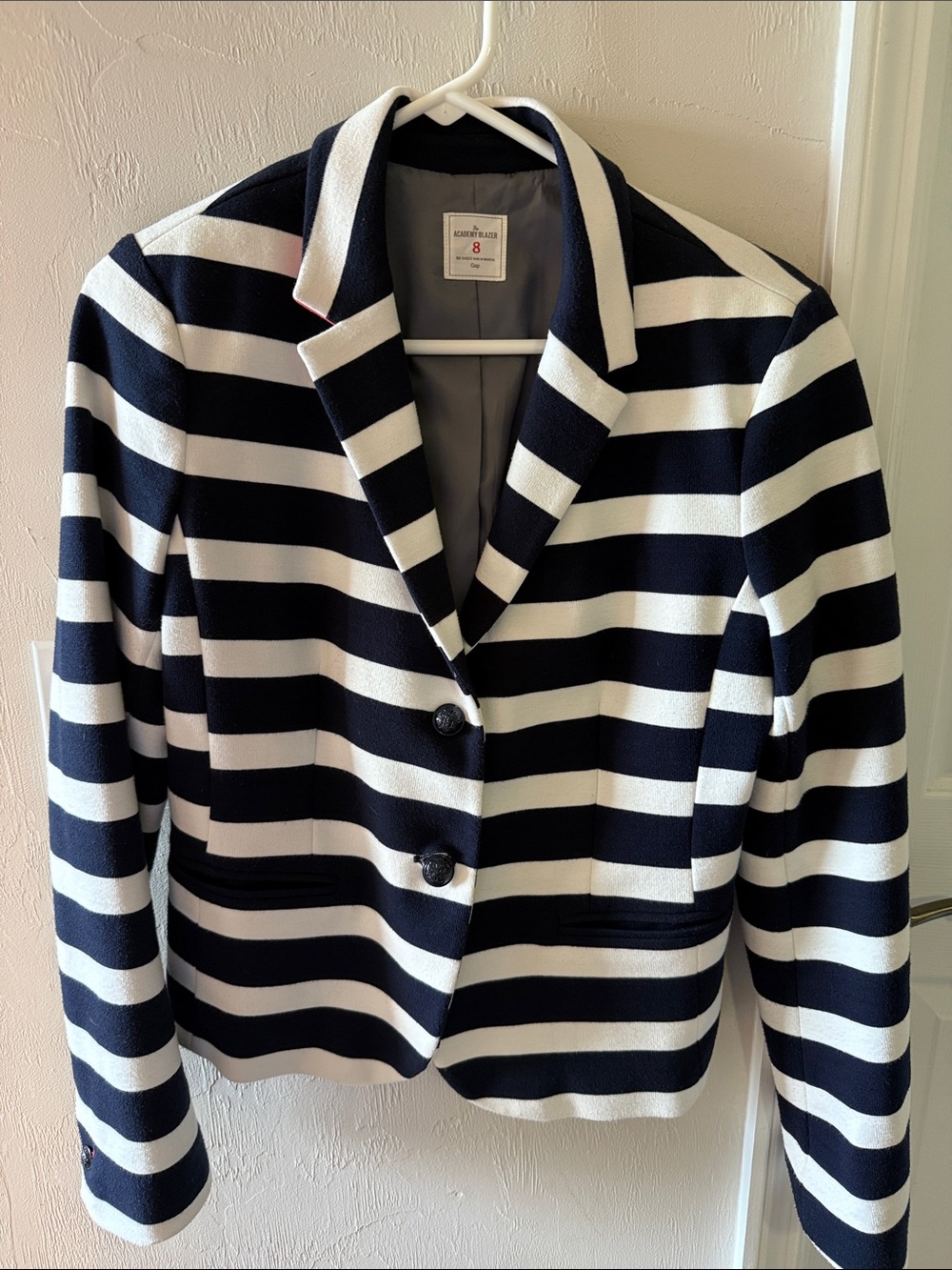 Gap striped academy blazer